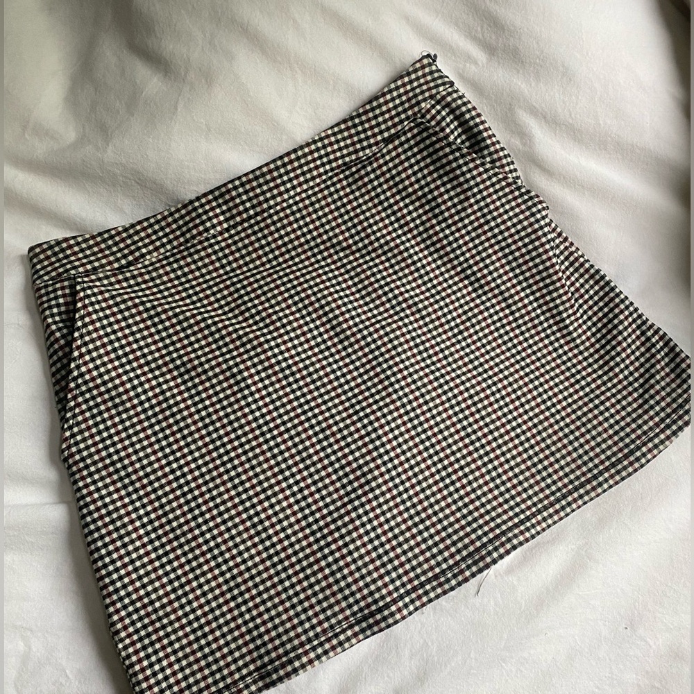 BUSINESS CASUAL PLAID MINI SKIRT